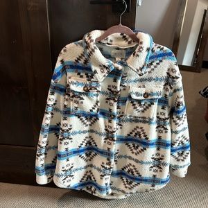 Oversized Aztec button up jacket